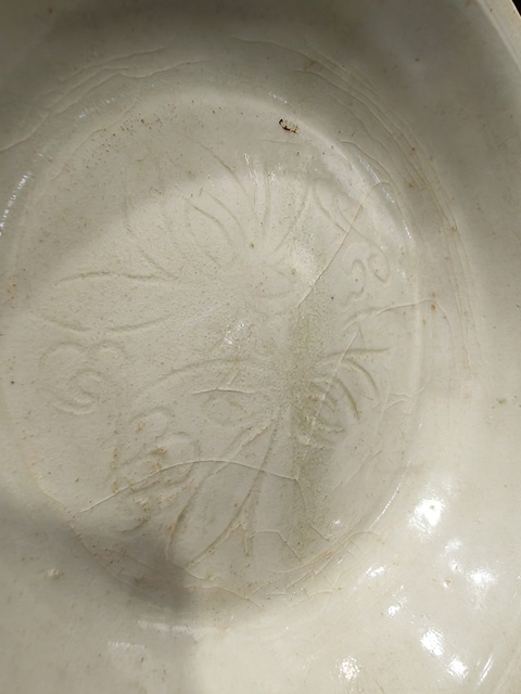 古玩陶瓷青白釉刻花洗真品鑒賞圖