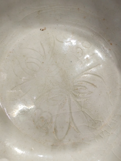 古玩陶瓷青白釉刻花洗真品鑒賞圖