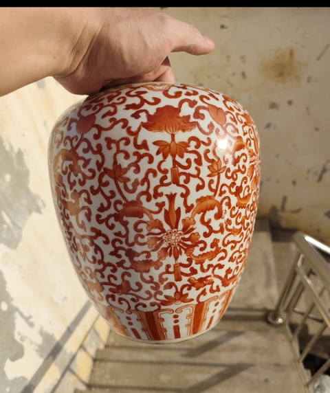 古玩陶瓷清 礬紅罐拍賣,當前價格480元