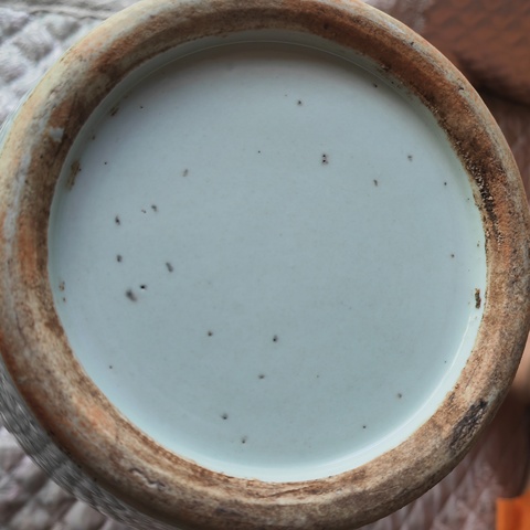古玩陶瓷三娘教子圖新粉彩瓶真品鑒賞圖