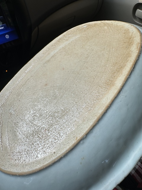 古玩陶瓷樓臺亭閣山水紋青花橢圓型深盤真品鑒賞圖