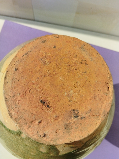 古玩陶瓷青釉六系盤(pán)口瓶真品鑒賞圖