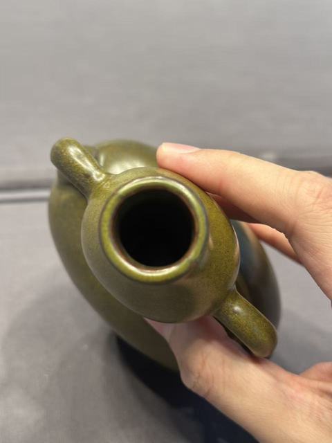 古玩陶瓷清代茶葉沫釉葫蘆瓶真品鑒賞圖