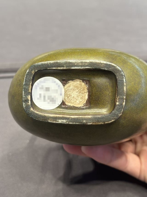 古玩陶瓷清代茶葉沫釉葫蘆瓶真品鑒賞圖