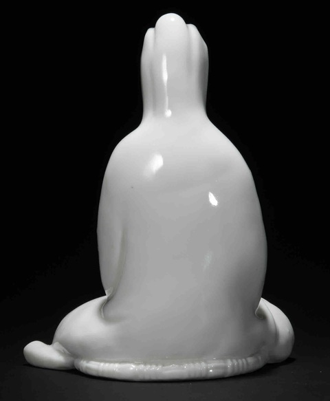 古玩陶瓷德化窯觀音塑像真品鑒賞圖