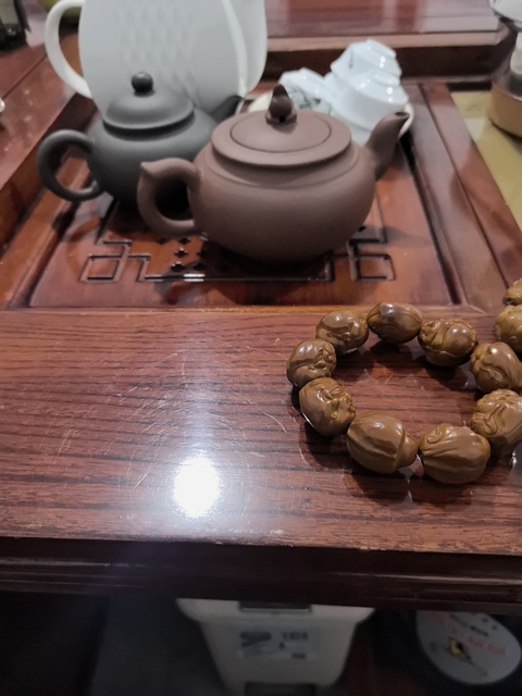 古玩陶瓷青花網格紋茶葉罐真品鑒賞圖