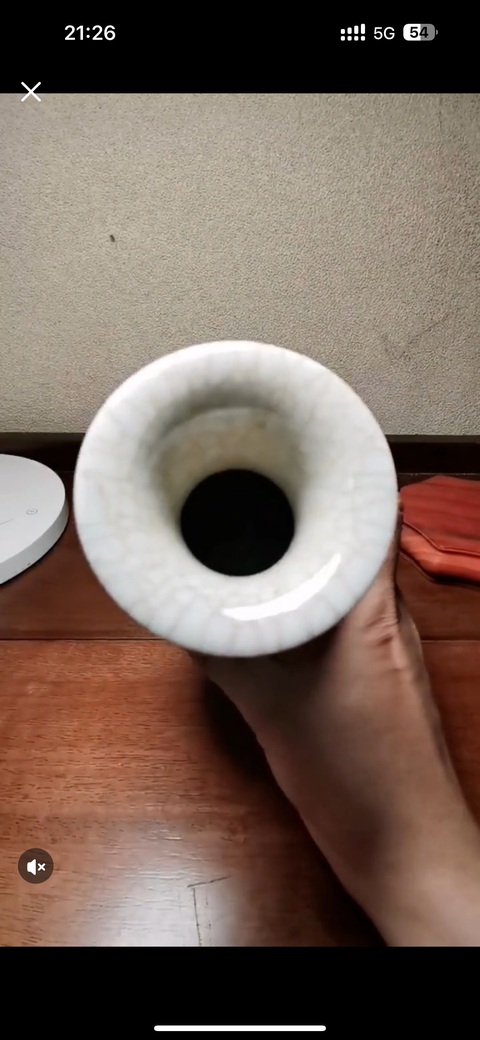 古玩陶瓷哥釉五彩人物故事觀音瓶真品鑒賞圖