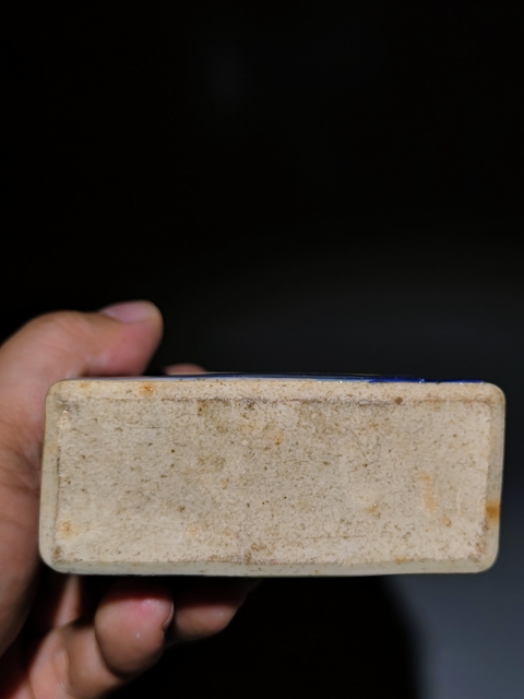 古玩陶瓷青花山水人物紋茶葉罐真品鑒賞圖