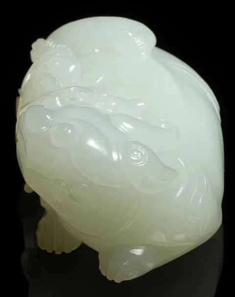 古玩玉器和田玉雕“瑞獸”擺件真品鑒賞圖