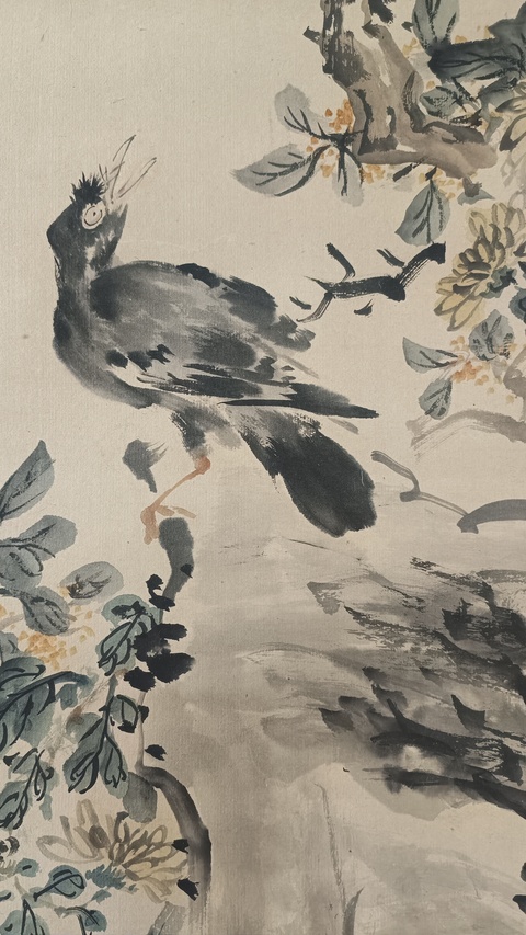 古玩字畫(huà)李鱓款花鳥(niǎo)真品鑒賞圖