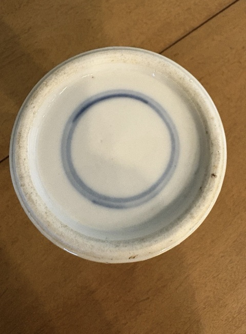古玩陶瓷青花留白冰梅紋花觚真品鑒賞圖