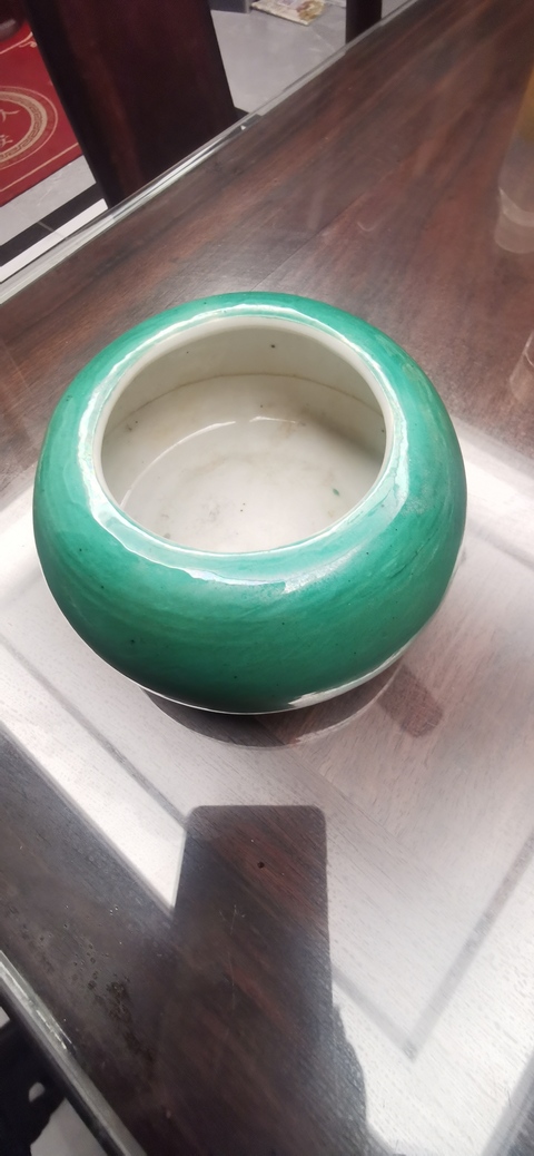 古玩陶瓷創匯 綠釉水盂真品鑒賞圖