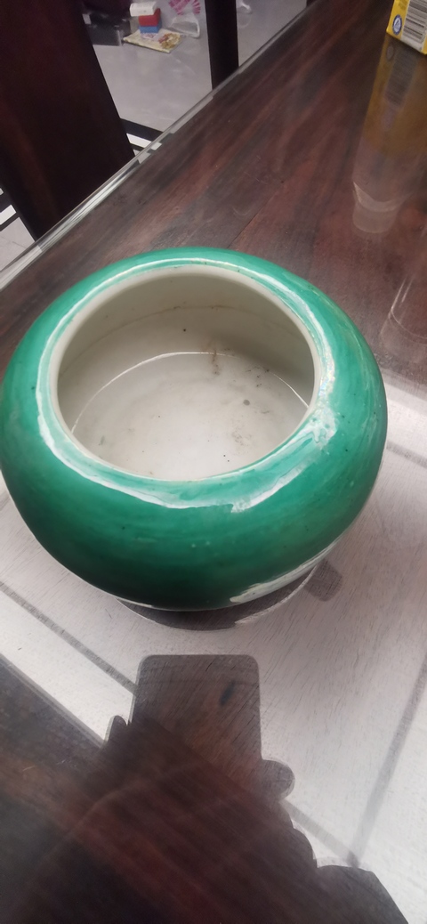 古玩陶瓷創匯 綠釉水盂真品鑒賞圖