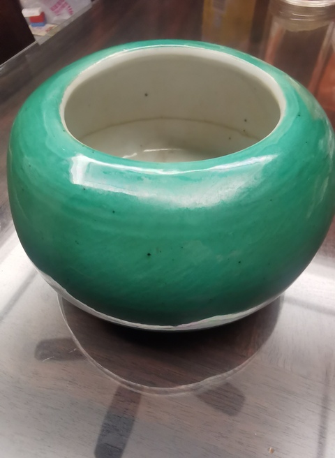 古玩陶瓷創匯 綠釉水盂真品鑒賞圖