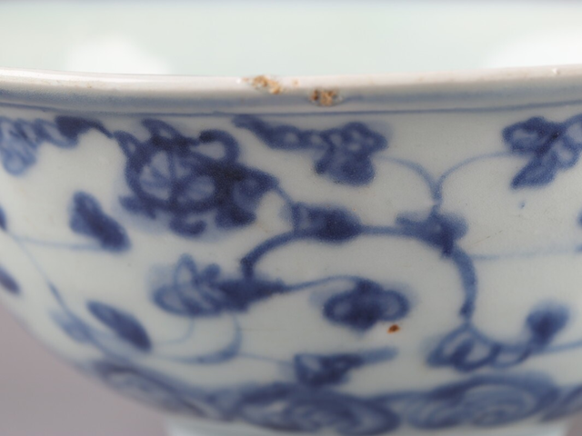 古玩陶瓷佛家八寶青花碗真品鑒賞圖