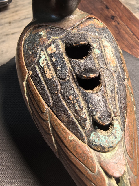 古玩銅器鴨子銅香薰爐真品鑒賞圖
