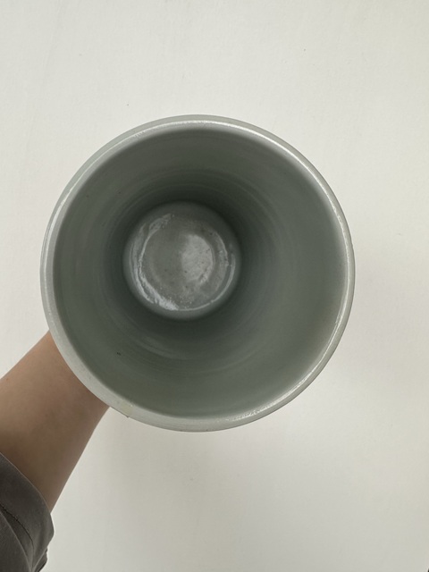 古玩陶瓷明崇禎 青花人物紋筆筒真品鑒賞圖