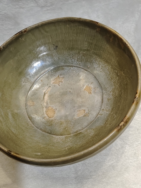 古玩陶瓷越窯青瓷褐彩水洗拍賣，當前價格16000元