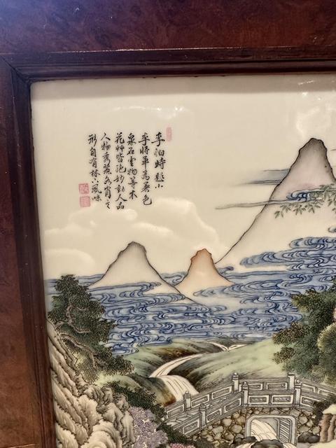 古玩陶瓷粉彩人物故事瓷板真品鑒賞圖