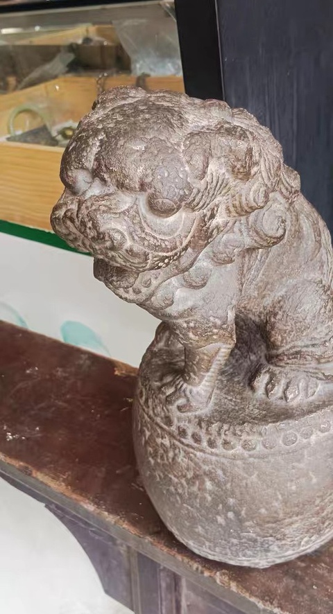 古玩雜項石鼓獅真品鑒賞圖