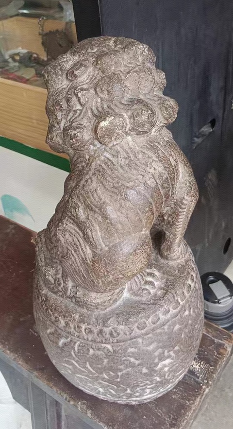 古玩雜項石鼓獅真品鑒賞圖