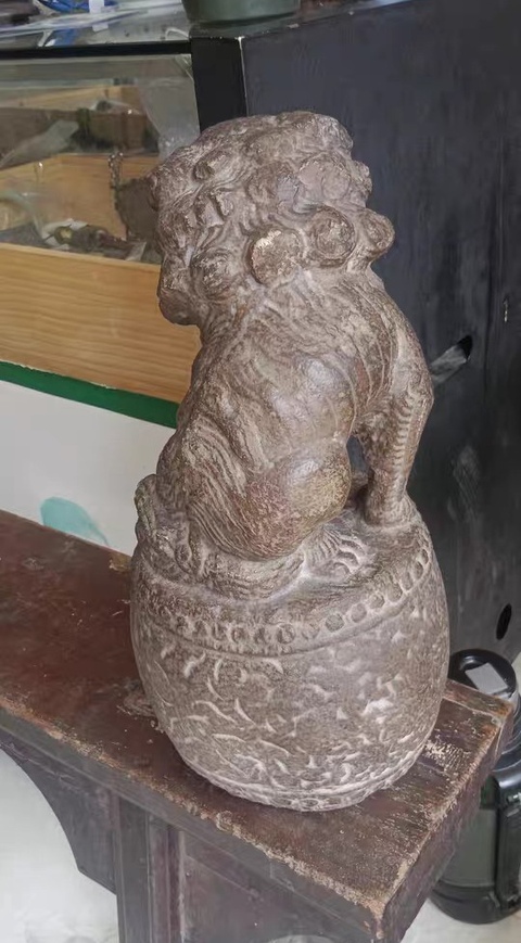 古玩雜項石鼓獅真品鑒賞圖