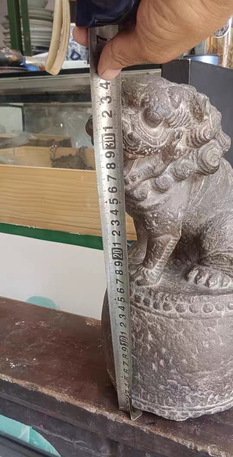 古玩雜項石鼓獅真品鑒賞圖