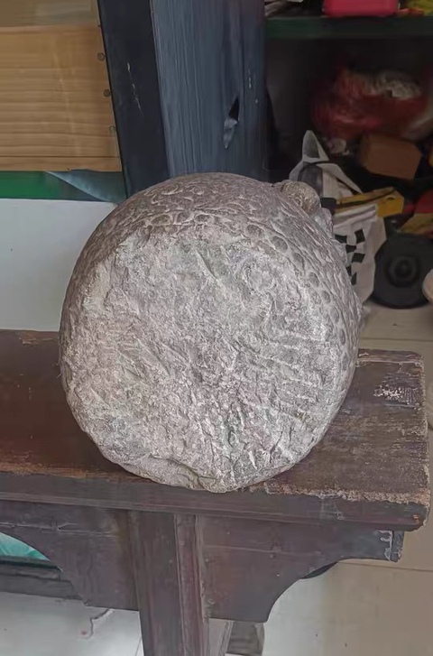 古玩雜項石鼓獅真品鑒賞圖