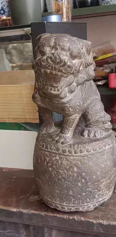古玩雜項石鼓獅真品鑒賞圖