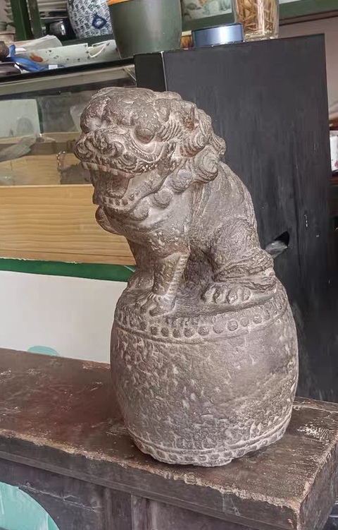 古玩雜項石鼓獅真品鑒賞圖