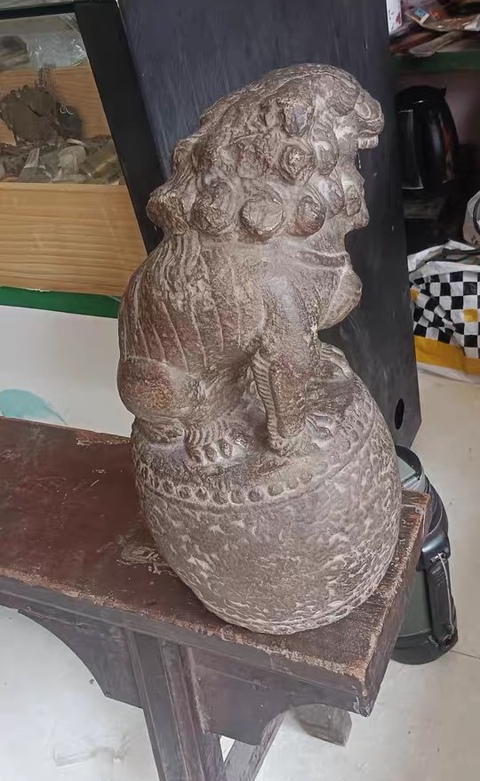 古玩雜項石鼓獅真品鑒賞圖