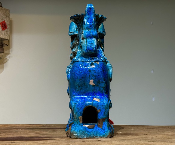 古玩陶瓷獅子燈真品鑒賞圖
