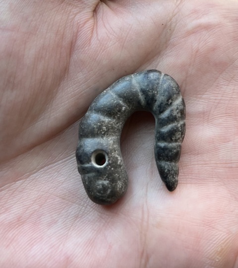 古玩玉器仿古做舊玉蠶型件真品鑒賞圖