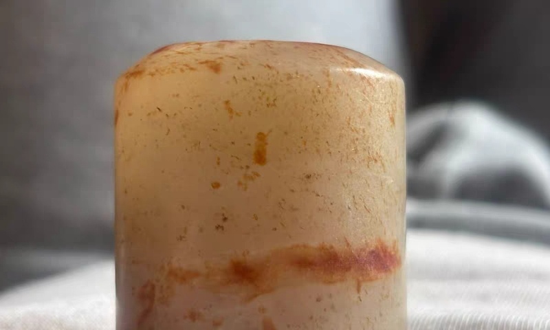 古玩玉器提油仿古“玉扳指”真品鑒賞圖