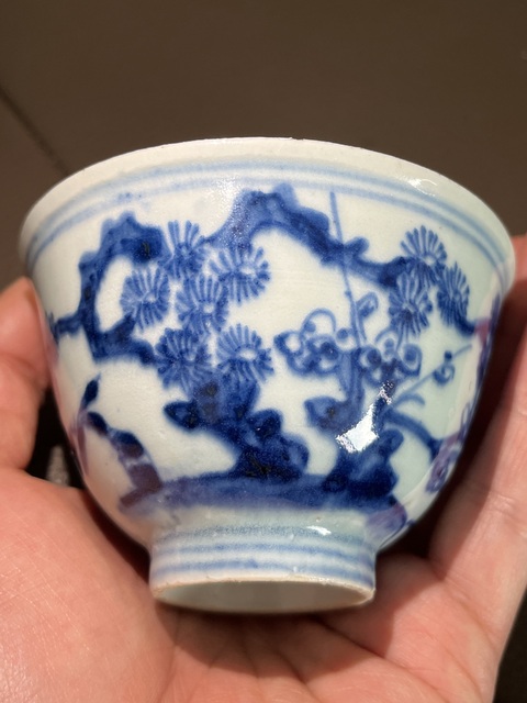 古玩陶瓷青花杯真品鑒賞圖