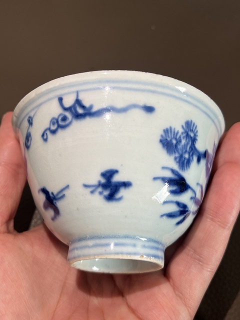 古玩陶瓷青花杯真品鑒賞圖