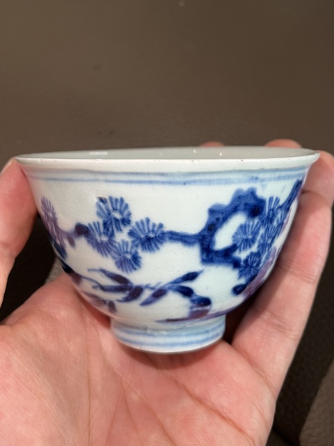 古玩陶瓷青花杯真品鑒賞圖