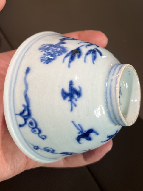古玩陶瓷青花杯真品鑒賞圖