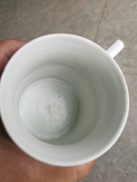 古玩陶瓷粉彩花鳥紋馬克杯真品鑒賞圖