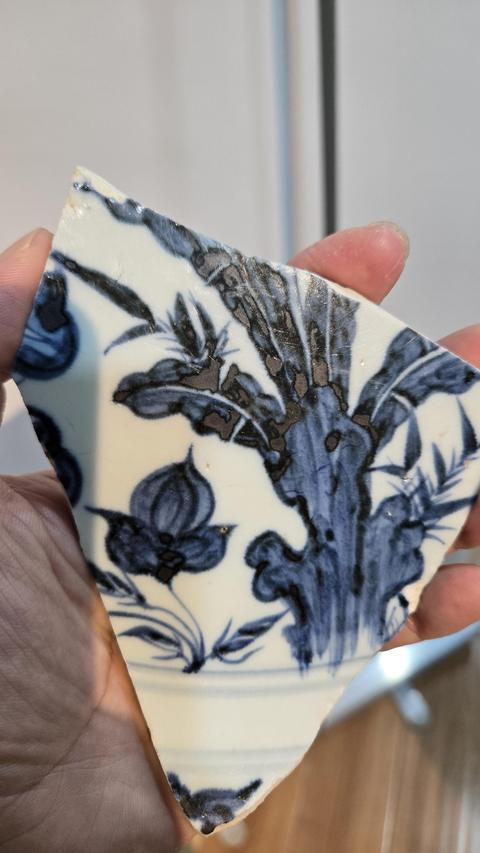 古玩陶瓷青花花卉紋標本真品鑒賞圖