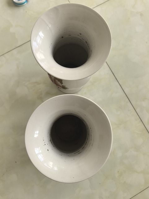 古玩陶瓷花卉紋花觚真品鑒賞圖