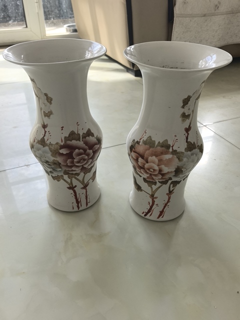 古玩陶瓷花卉紋花觚真品鑒賞圖