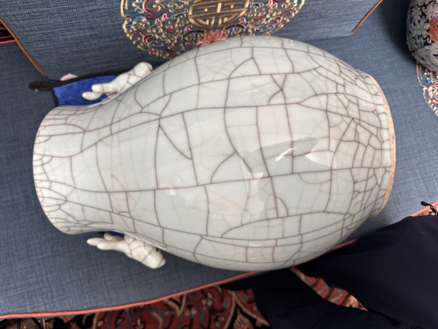 古玩陶瓷哥釉鹿頭尊真品鑒賞圖
