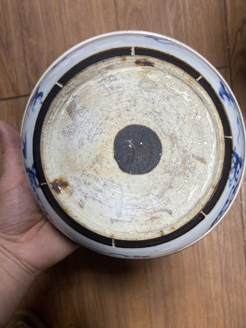 古玩陶瓷青花鐵銹釉龍紋香爐真品鑒賞圖