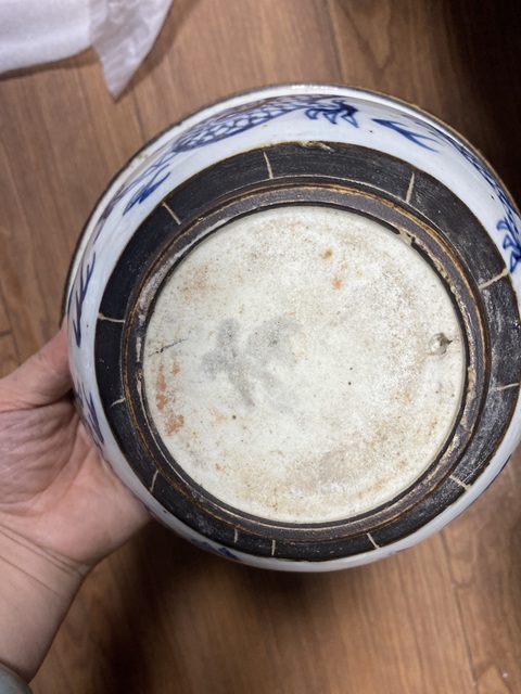 古玩陶瓷青花鐵銹釉龍紋香爐真品鑒賞圖