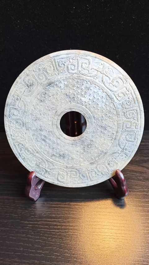 古玩玉器仿古做舊玉璧真品鑒賞圖