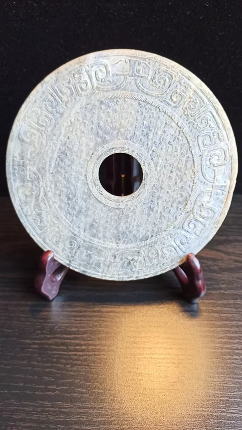 古玩玉器仿古做舊玉璧真品鑒賞圖