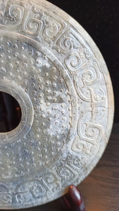 古玩玉器仿古做舊玉璧真品鑒賞圖