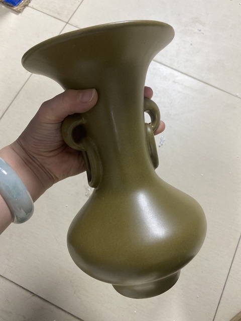古玩陶瓷茶葉末釉瓶真品鑒賞圖