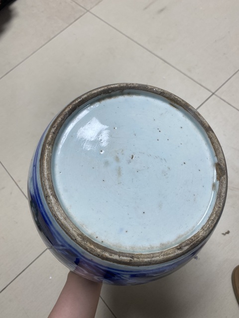 古玩陶瓷牡丹紋青花罐真品鑒賞圖